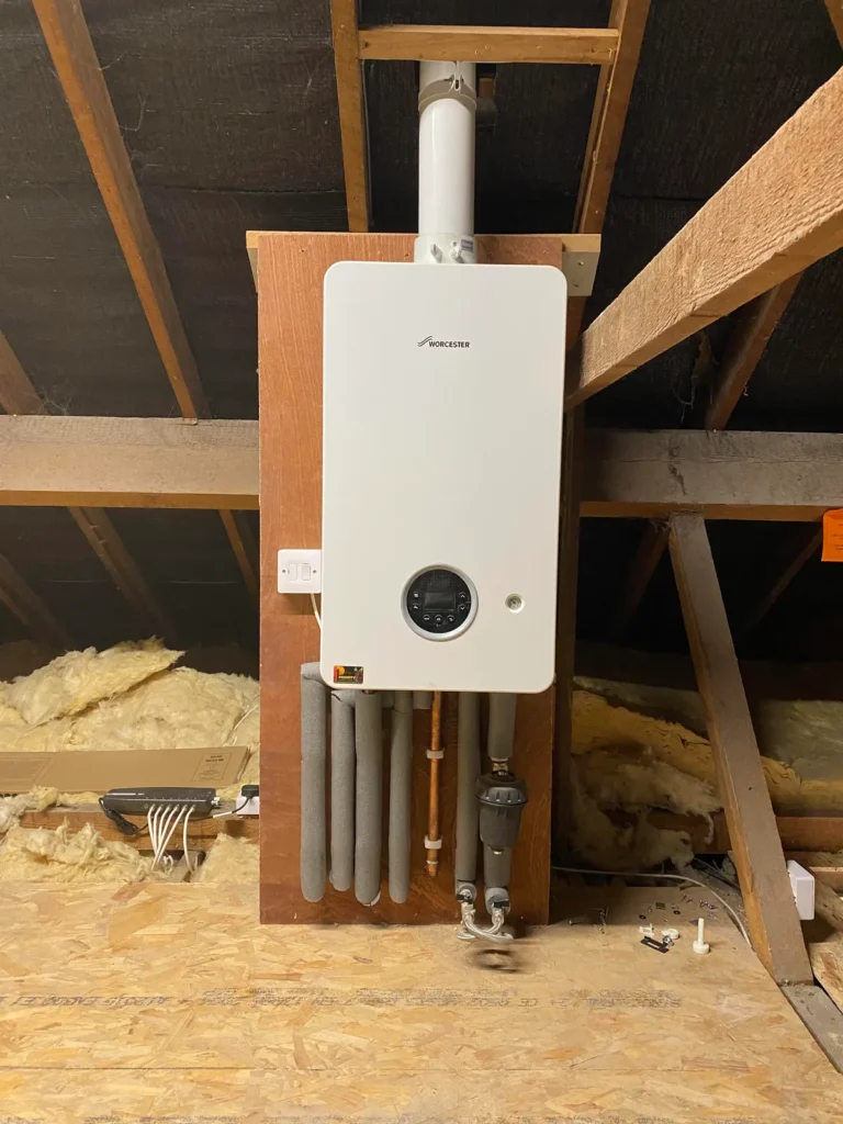 Worcester Bosh Boiler installed in a loft